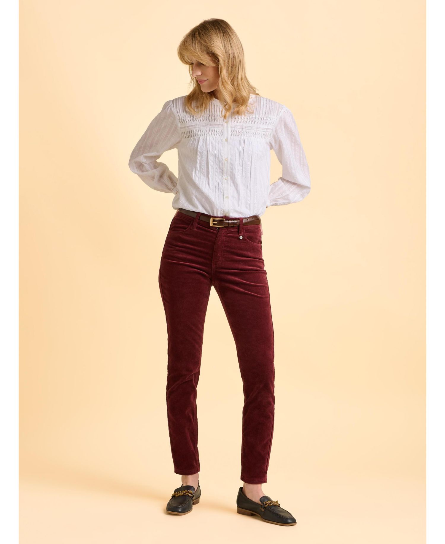 Women's Angelica Long Sleeve Round Neck Shirt