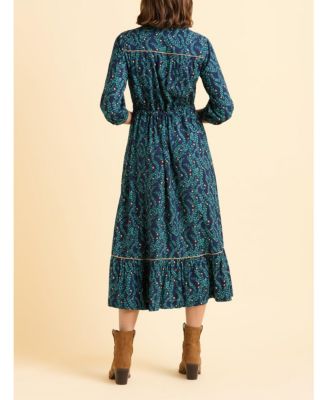 Women's Skye 3/4 Sleeve Shirt Midi Dress