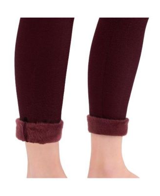 Women's Fur Lined Leggings, Black