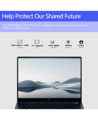 EliteBook Ultra 14" 2.2K Business Laptop, Snapdragon X Elite X1E-78-100, Adreno X1-85, 16GB RAM, 512GB SSD, Win 11 Pro, Blue