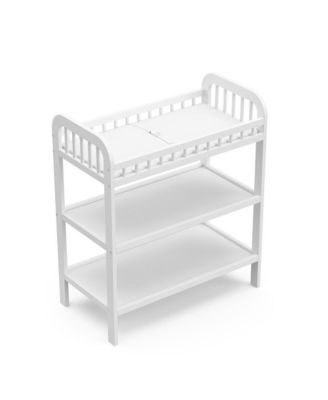 Pasadena Changing Table with Water-Resistant Changing Pad - White