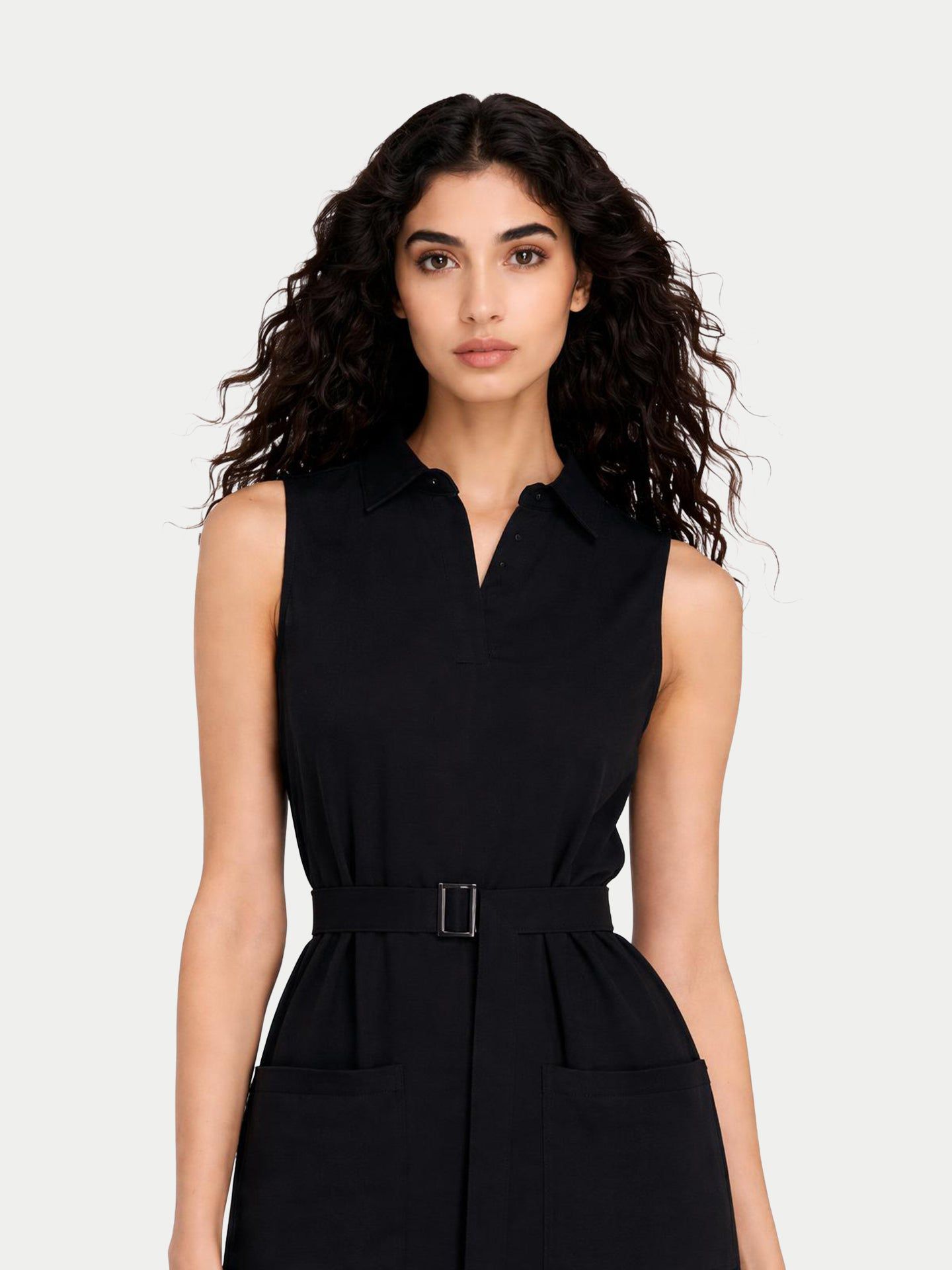Женское платье Gobi Cashmere Sleeveless Silk Cashmere Polo Dress — фото 3