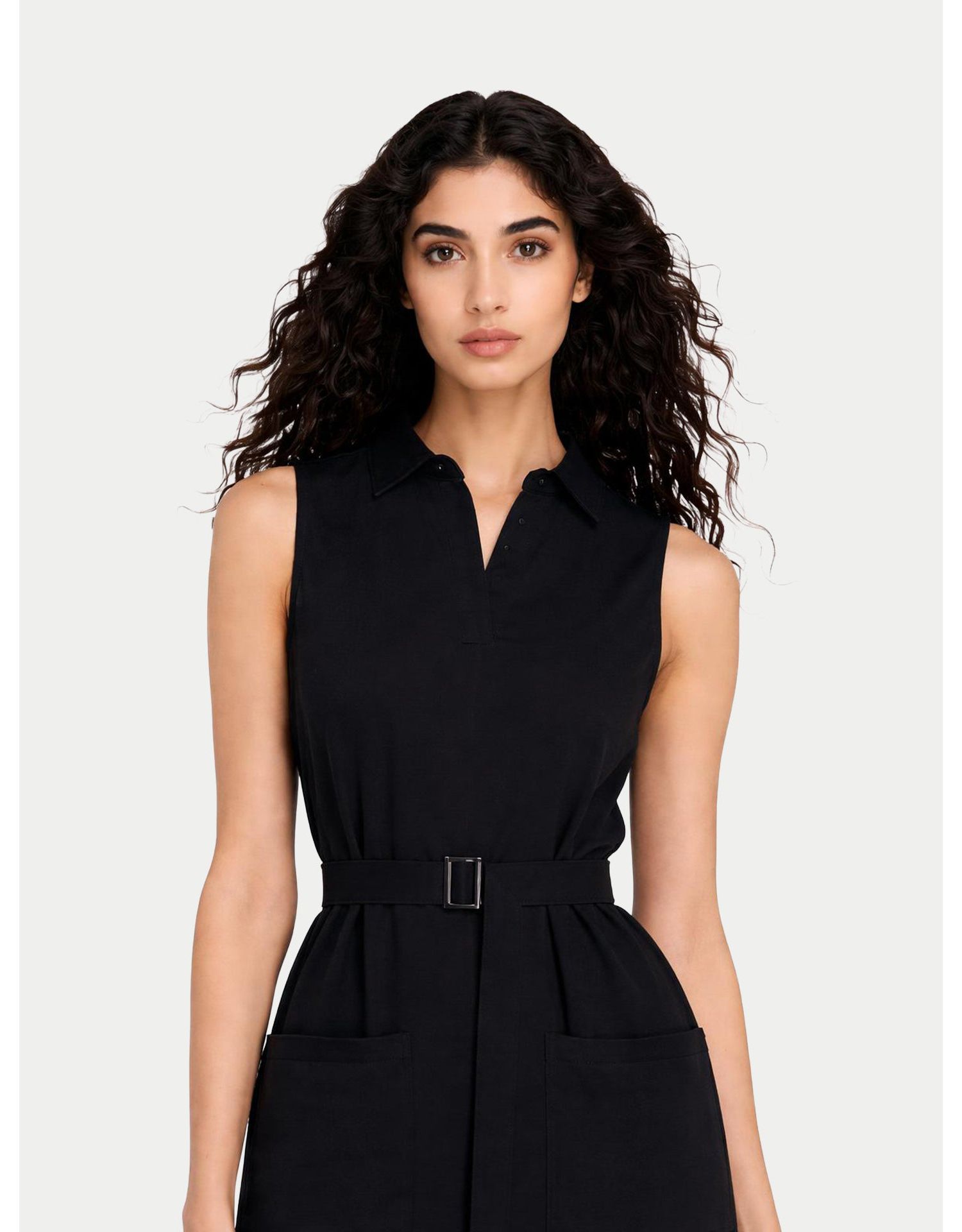 Women's Sleeveless Silk Cashmere Polo Dress
