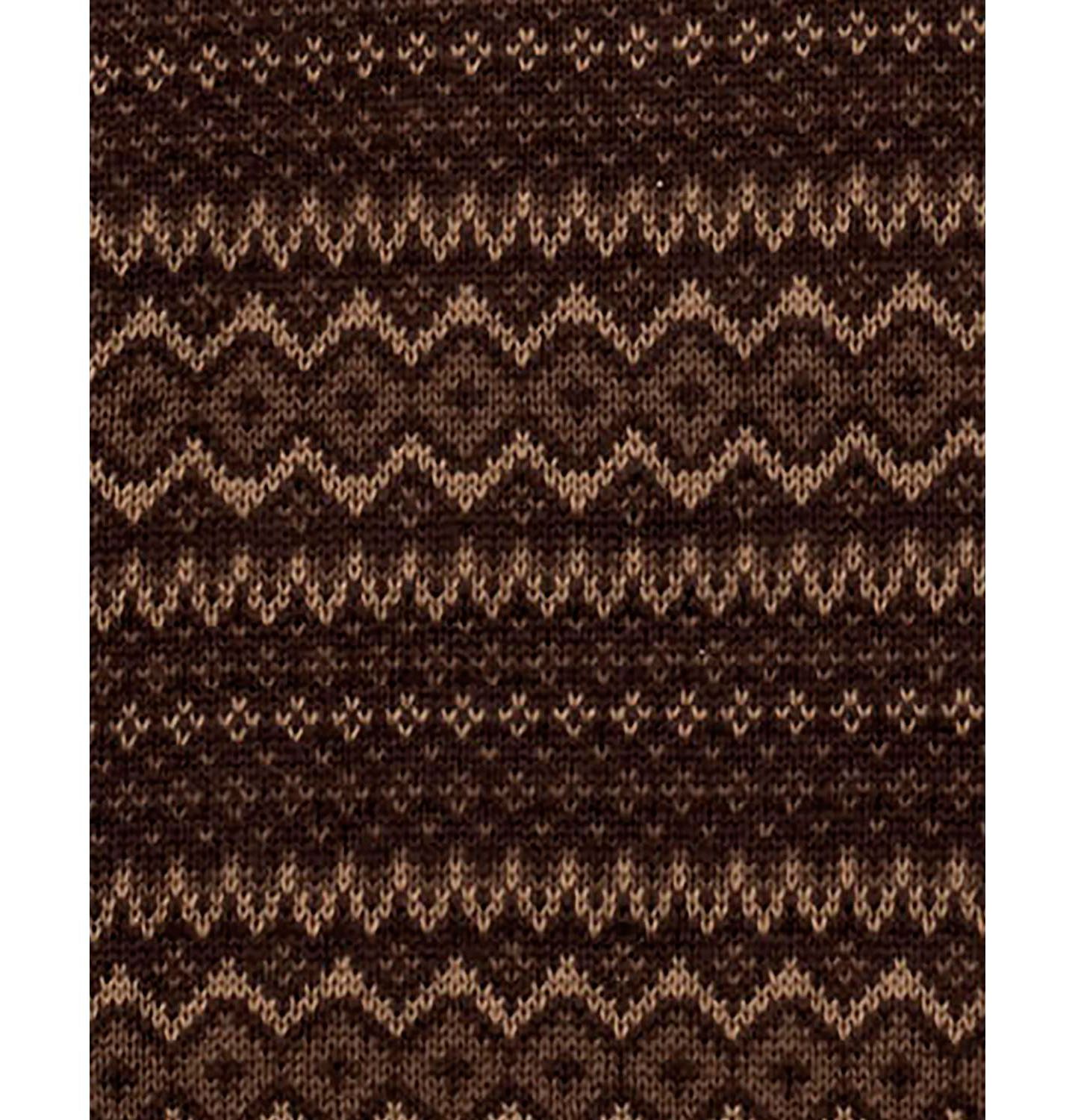 Мужской свитер Hope & Henry Organic Half Zip Intarsia Pullover, цвет: Шоколадный — фото 5