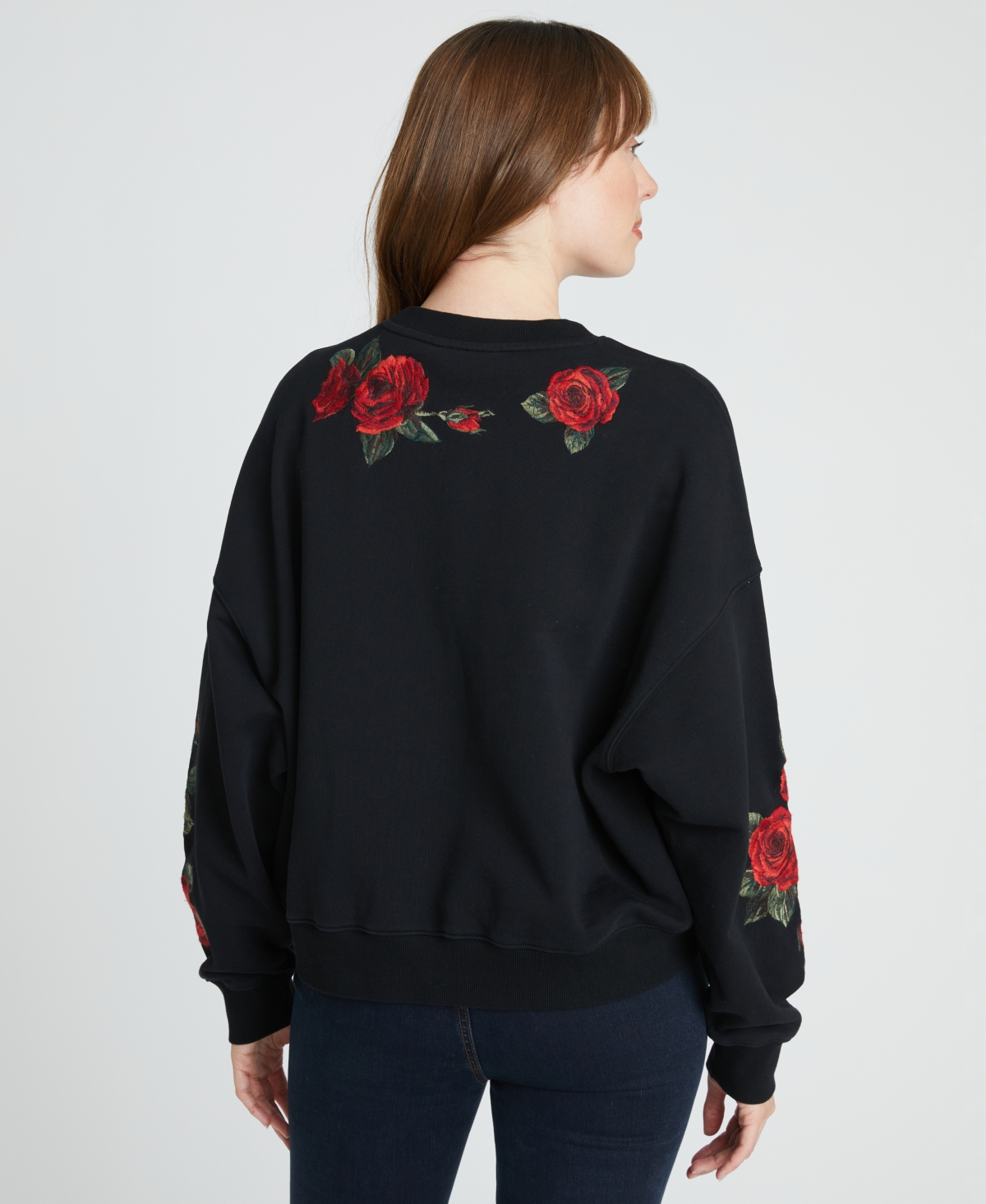 Driftwood Women's Teddy Embroidered and Midnight Rose Pull-on Sweatshirt