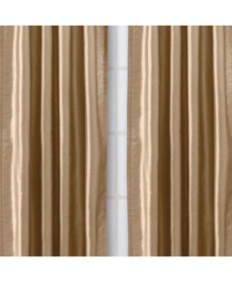 Luna Faux-Silk Rod Pocket/Back Tab Tailored Pairs - 100x84", Taupe