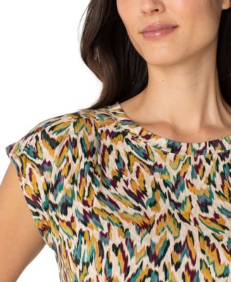 Women's Boat-Neck Sleeveless Knit Top