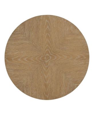 Parker House 22" Round End Table with Shelf, Oak Veneer & Metal Frame – Escape Collection