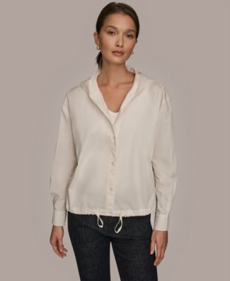 Women's Front Button Hooded Jacket