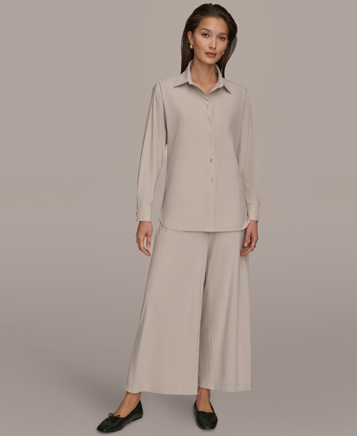 Donna Karan Weekend Women's Button-down Shirt In Neutral