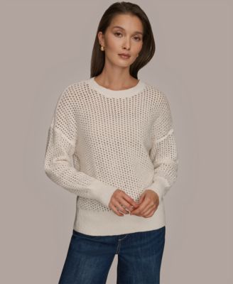 Women's Open Stitch Crewneck Sweater