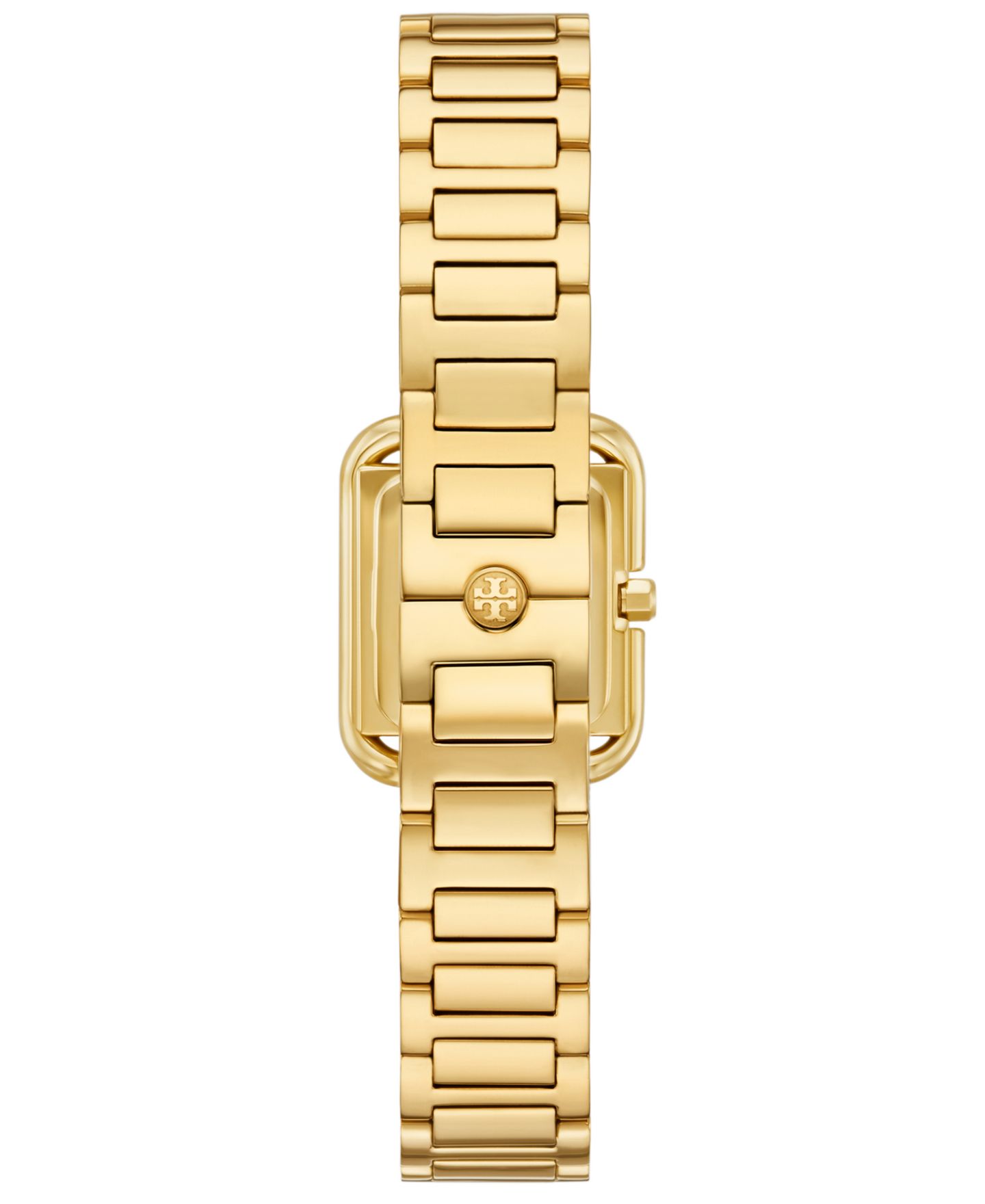 Женские квадратные часы Tory Burch The Kira, три стрелки, золотистая сталь, 19 мм — фото 3