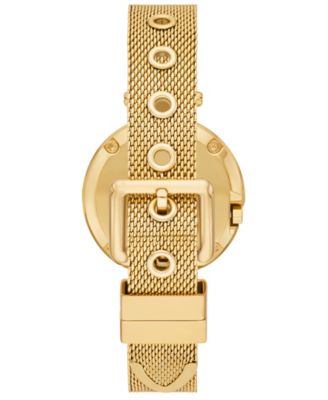 Women's The Pierced Small Quartz Two-Hand Gold Stainless Steel, 30mm