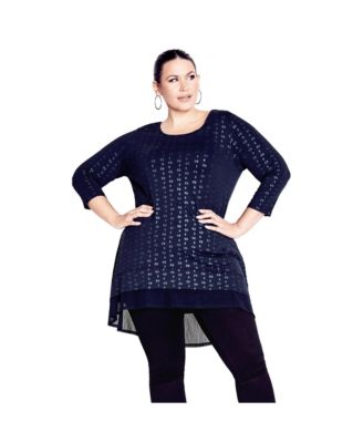 Women's Tops & Tees Foil Print Tunic