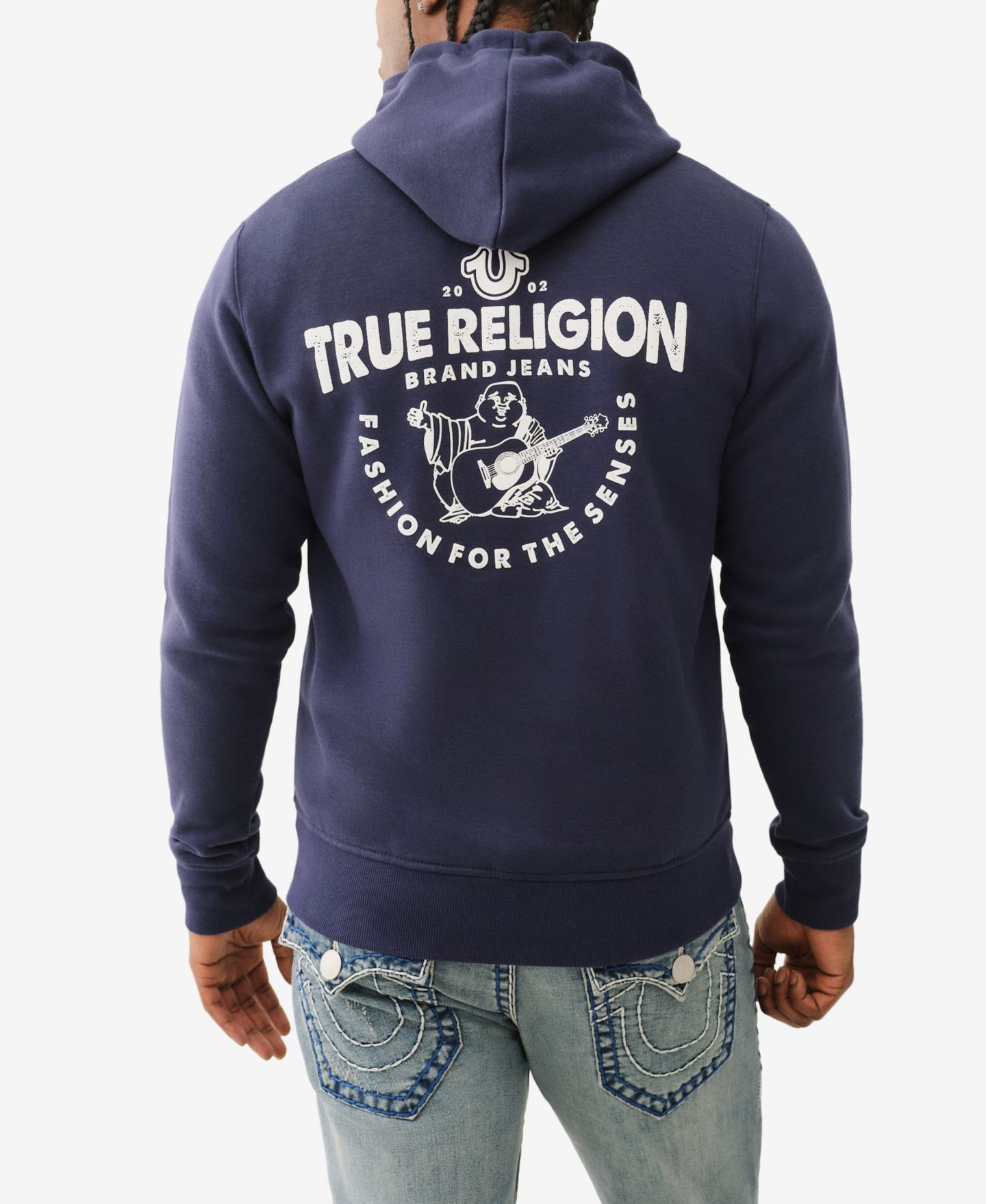 Мужское худи True Religion Core Zip-Front Logo, цвет: Синий — фото 5