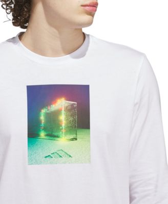 Men's 3-Stripes Lights Graphic Long-Sleeve T-Shirt