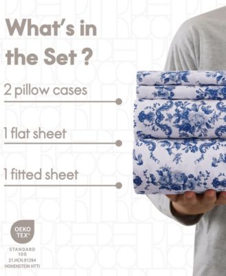 Printed 4-Pc. Sheet Set, Queen
