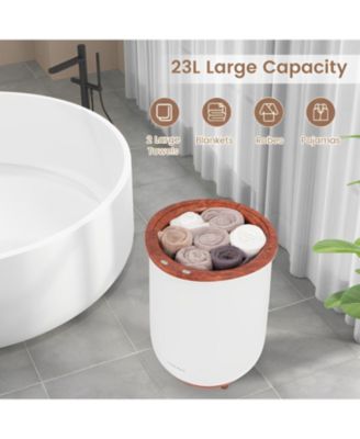 23L Large Luxury Bucket-Style Towel Warmer with Fragrant Disc Holder