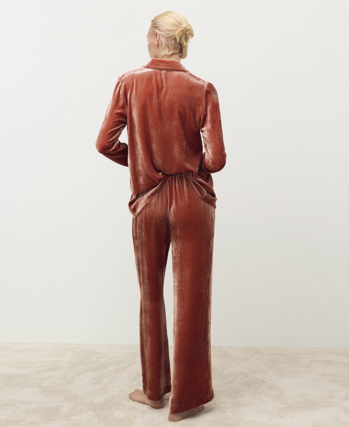 Mango Women's Silk Velvet Pants