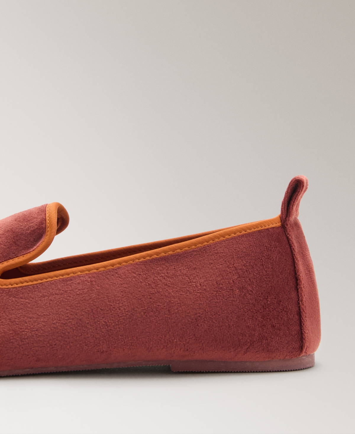 Mango Women's Piping Detail Velour Slippers