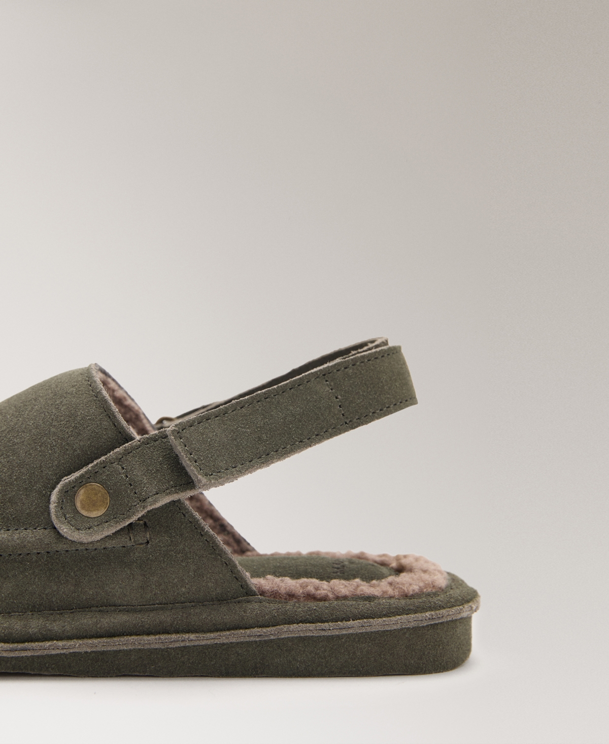 Mango Women's Sheepskin-Lined Leather Slippers