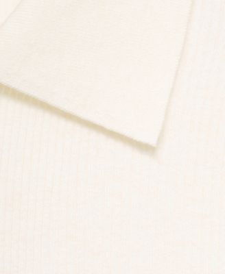 Women's Polo-Neck Ribbed Sweater