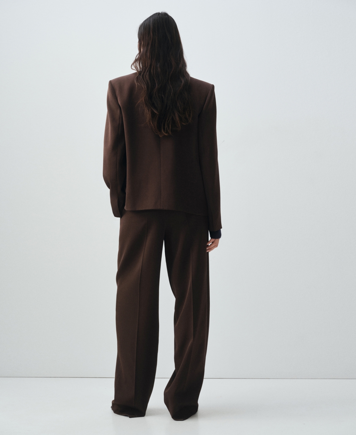 Mango Women's Pleated Straight-leg Suit Pants In Brown