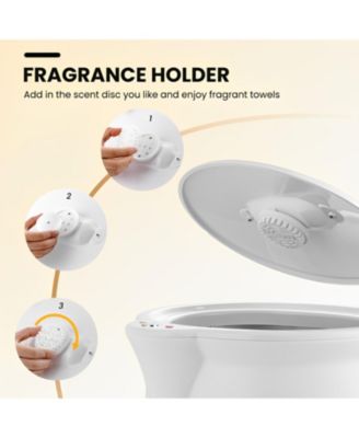 Bathroom Towel Warmer Bucket with Fragrance Holder and Auto Shut