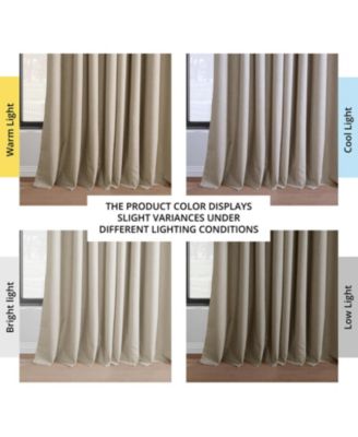 Light Beige Grommet Performance Linen Hotel Blackout Curtain