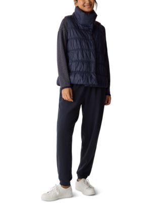 Women's High-Collar Ruched Vest