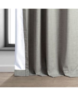 Dark Greige Performance Linen Hotel Blackout Curtain