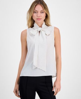Women's Sleeveless Bow-Tie Blouse