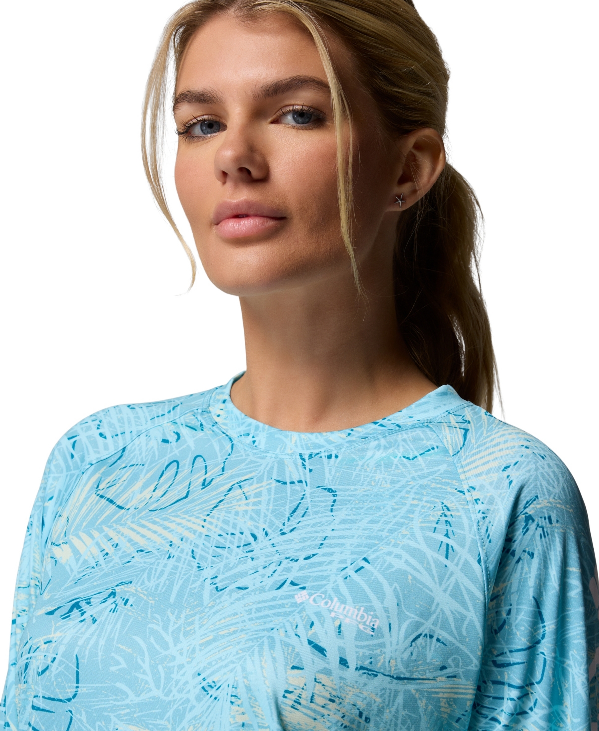 Columbia Women's Pfg Super Tidal Tee Omni-shade T-shirt In Blue
