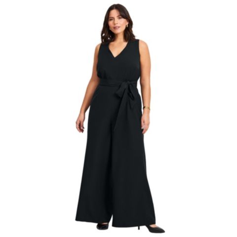 Женский комбинезон AVENUE Cool Hand Wide Leg Jumpsuit, цвет: Чёрный