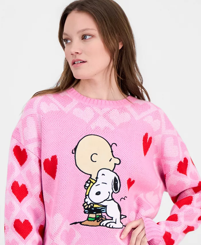 Juniors' Heart-Knit Charlie Brown Sweater - thumbnail 3