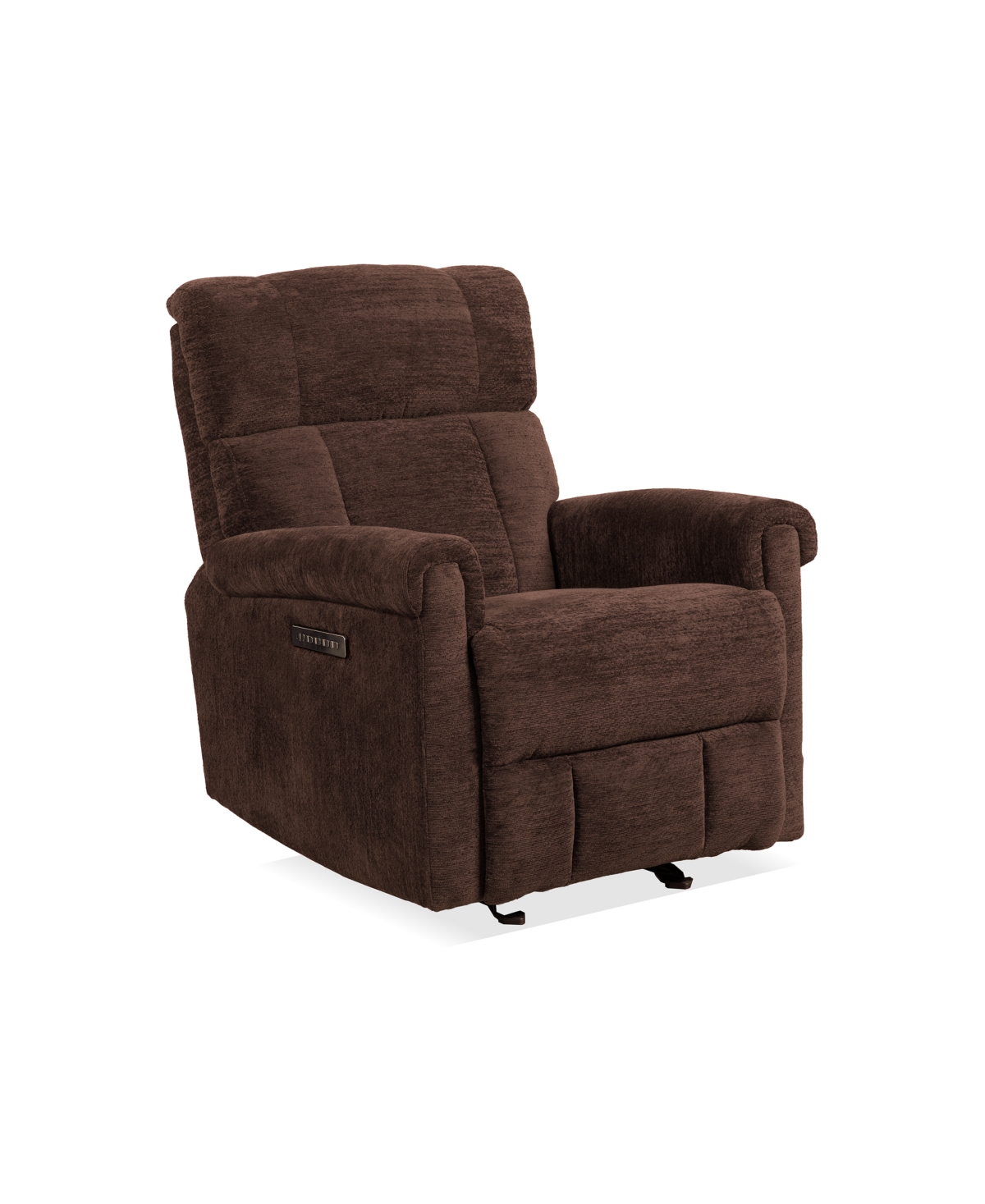 Flexsteel 34" Clint Power Gliding Recliner With Power Headrest Lumbar In Brown