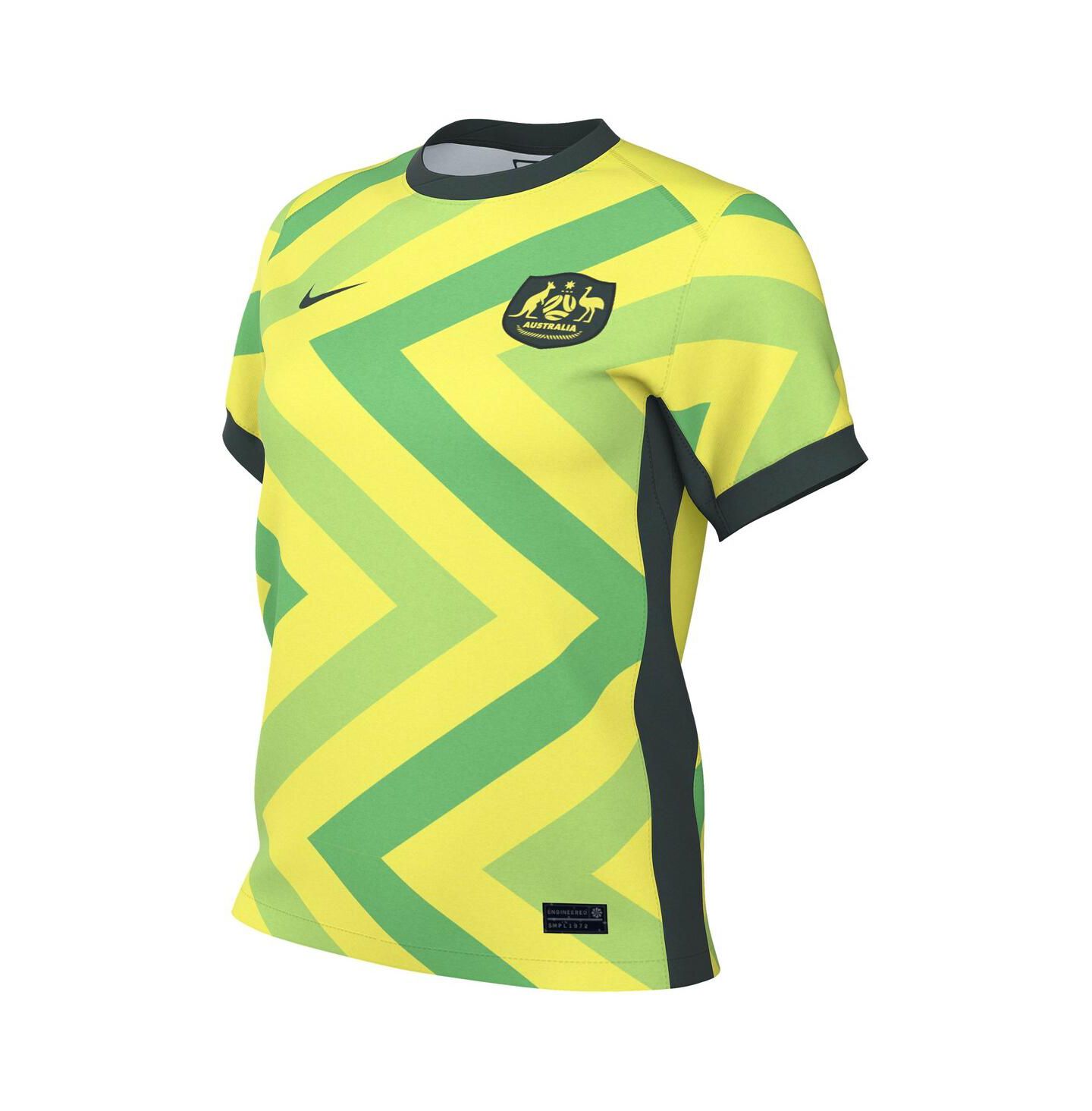 Женский топ Nike Yellow Australia National Team 2025/26 Home Replica Jersey — фото 2