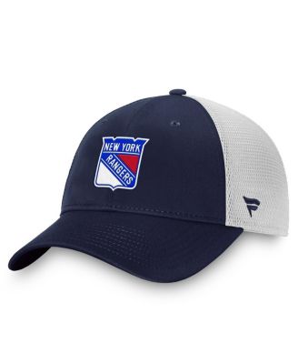 Men's Blue/White New York Rangers Core Primary Logo Trucker Adjustable Hat