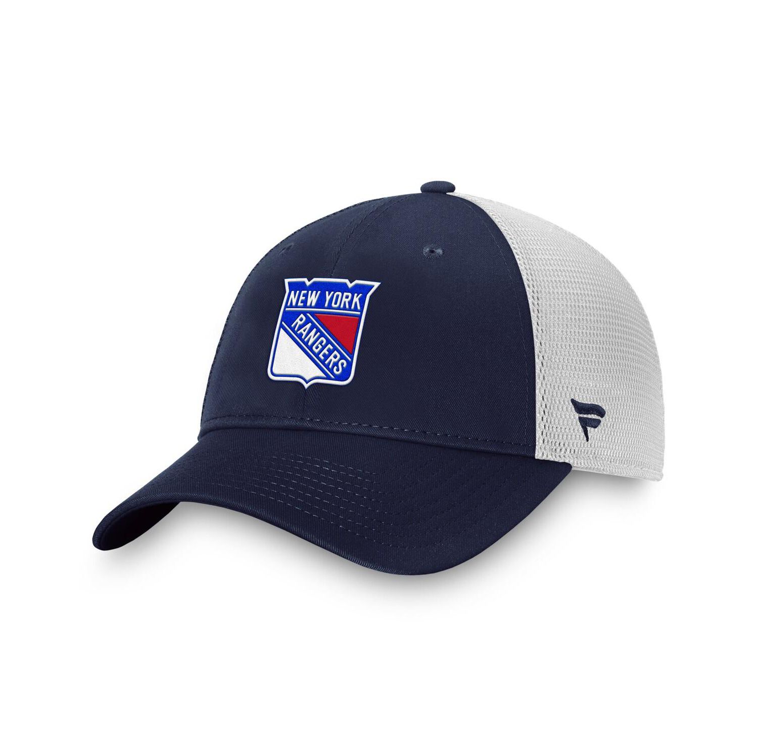Men's Blue/White New York Rangers Core Primary Logo Trucker Adjustable Hat