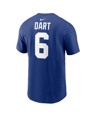 Men's Jaxson Dart Royal New York Giants Name Number T-Shirt