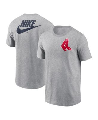 Nike - Men's Heather Gray Boston Red Sox Cooperstown Collection Large Logo 2-Hit T-Shirt