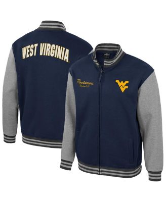 Colosseum - Men's Navy West Virginia Mountaineers Ambi-Turner Full-Zip Varsity Jacket