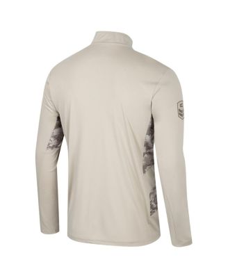 Men's Natural Michigan State Spartans OHT Military Appreciation Quarter-Zip Jacket