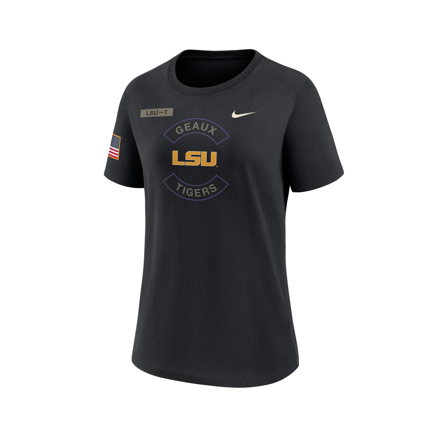Women's Black LSU Tigers 2025 Military Appreciation Dri-FIT T-Shirt