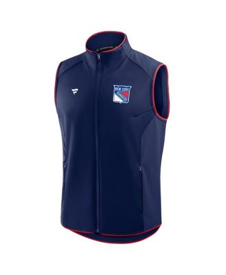 Men's Navy New York Rangers Authentic Pro Rink Full-Zip Vest