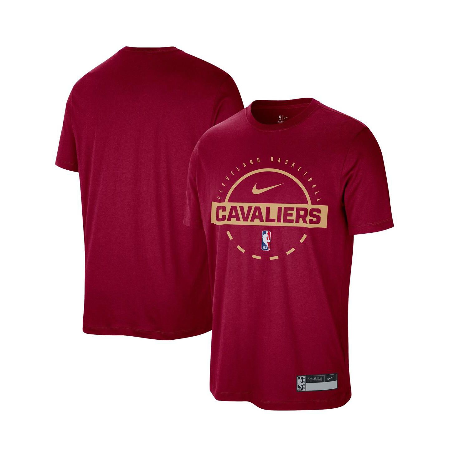 Мужская футболка Nike Wine Cleveland Cavaliers 2025/26 On-Court Flare Performance Practice — фото 1