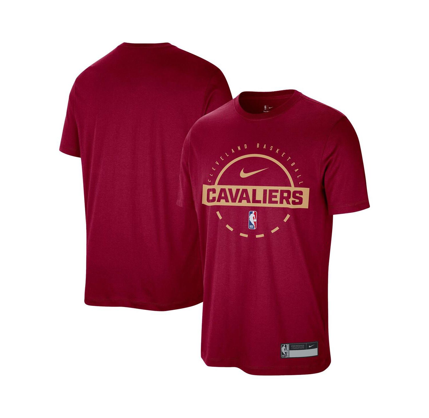 Men's Wine Cleveland Cavaliers 2025/26 On-Court Flare Performance Practice T-Shirt