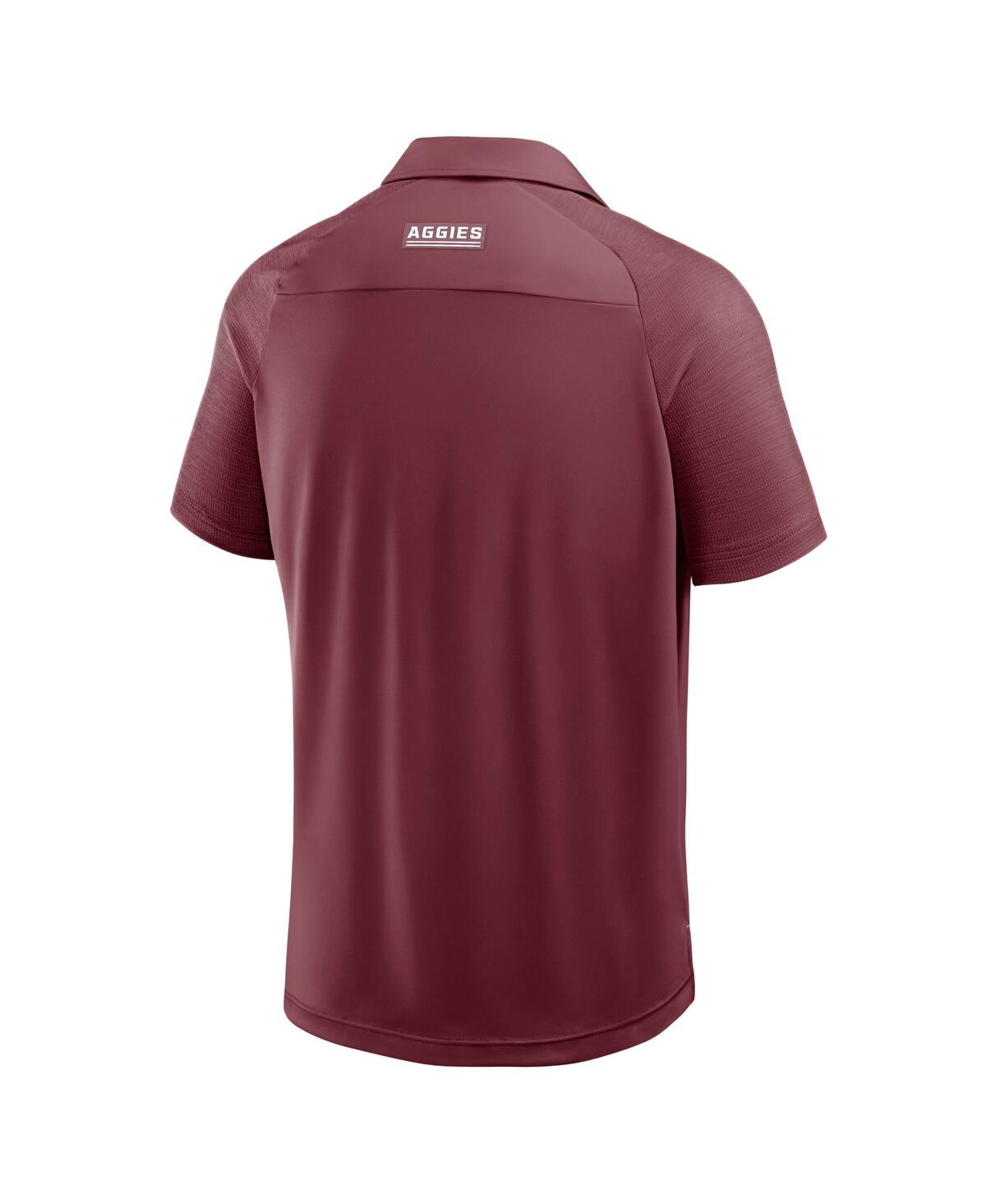Fanatics Men's Maroon Texas A&m Aggies Take The Lead Defender Raglan Polo Shirt In Burgundy