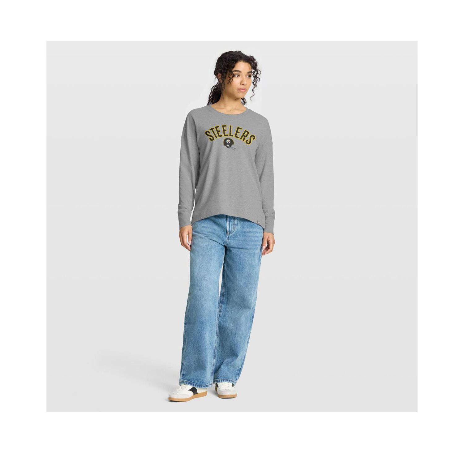 Women's Heather Gray Pittsburgh Steelers Hometown Legacy Long Sleeve T-Shirt