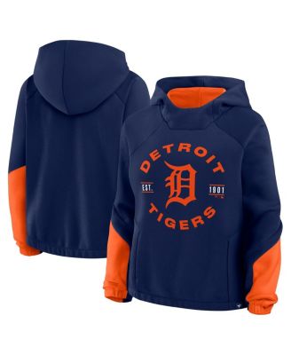 Fanatics - Women's Navy Detroit Tigers Oversized Time to Win Pullover Hoodie